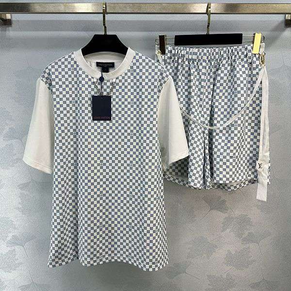 カジュアルで可愛い♪ 【ルイヴィトン】ダミエフロントTシャツ激安1AFP99 セットアップ vue76584